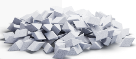 Наполнитель для галтовки Керамика ACT Скошенная призма 35х35 мм LC Легкая шлифовка